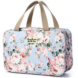 Trousse de toilette rose pivoine